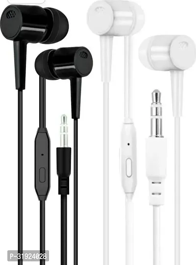 Stylish In-Ear Wired Earphones- Pack Of 2-thumb0