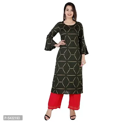 Women's Rayon Embroidery Kurta with Palazzo set-thumb0