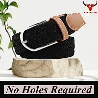AXXTITUDE Men's Casual/Formal Canvas Braided Elastic/Stretchable Expandable Women Belt-thumb2