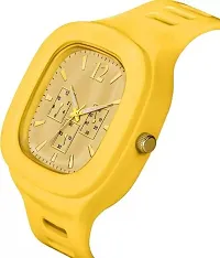 AXXTITUDE Stylist Daily Use Yellow/White/Green Colour Wrist Watches- for Mens/Boys (Combo of 3)-thumb2