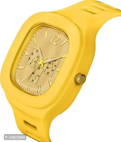 AXXTITUDE Stylist Daily Use Yellow/White/Green Colour Wrist Watches- for Mens/Boys (Combo of 3)-thumb3