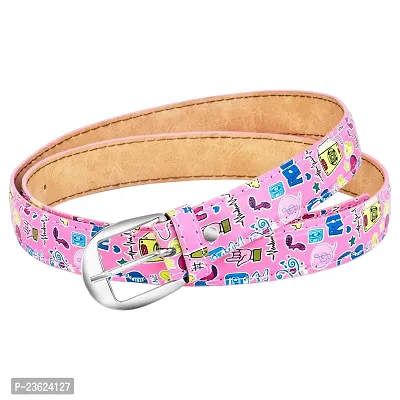 AXXTITUDE Unisex Casual Multicolor Artificial Leather Belts. (PInk)-thumb2