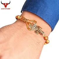 AXXTITUDE Rudraksha Beads Bracelet for Men  Boys (Brown 5)-thumb2