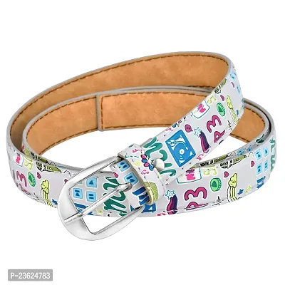 AXXTITUDE Unisex Casual Multicolor Artificial Leather Belts. (Off White)-thumb2