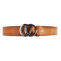 AXXTITUDE Women/Ladies artificial Leather Tan Belt for jeans/Dress for casual, Party, formal wear-thumb2