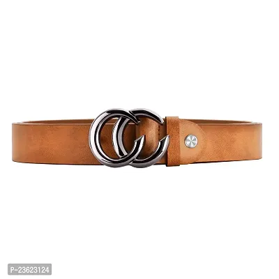 AXXTITUDE Women/Ladies artificial Leather Tan Belt for jeans/Dress for casual, Party, formal wear-thumb3