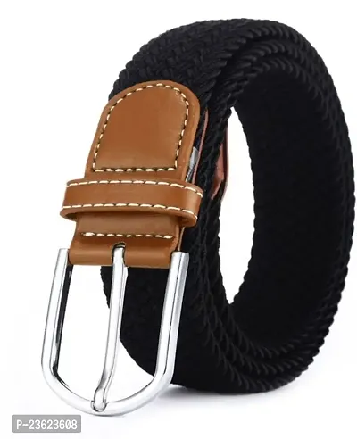 AXXTITUDE Men's Casual/Formal Canvas Braided Elastic/Stretchable Expandable Women Belt-thumb0