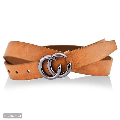 AXXTITUDE Women/Ladies artificial Leather Tan Belt for jeans/Dress for casual, Party, formal wear