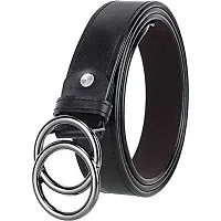 AXXTITUDE Women/Ladies artificial Leather Black Belt for jeans/Dress for casual, Party, formal wear-thumb1