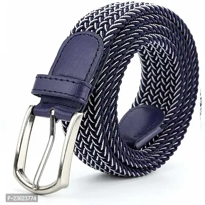 AXXTITUDE Men's Casual/Formal Canvas Braided Elastic/Stretchable Expandable Women Belt-thumb0