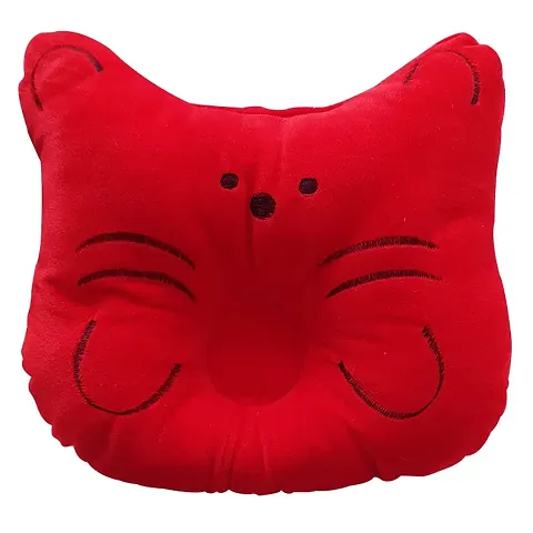 AXXTITUDE Baby Cat Microfibre Toons  Characters Baby Pillow (Pack of 1) Red