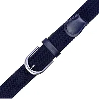 NITROGEN Boys and Girls Free Size Polyester Blend Stretchable Belt (Blue)-thumb2