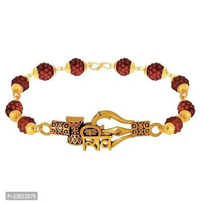 AXXTITUDE Rudraksha Beads Bracelet for Men  Boys (Brown 6)