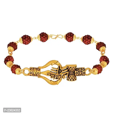 AXXTITUDE Rudraksha Beads Bracelet for Men  Boys (Brown 5)