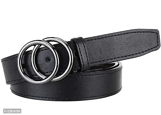 AXXTITUDE Women/Ladies artificial Leather Black Belt for jeans/Dress for casual, Party, formal wear-thumb0