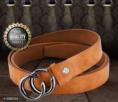 AXXTITUDE Women/Ladies artificial Leather Tan Belt for jeans/Dress for casual, Party, formal wear-thumb5