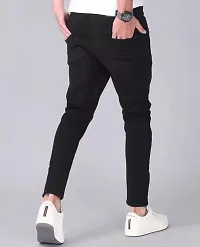 Stylish Black Denim Printed Low-Rise Jeans For Men-thumb1