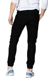 Stylish Black Denim Printed Low-Rise Jeans For Men-thumb1