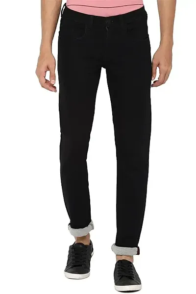 Star4well Men Denim Black Slim Fit Jeans