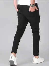 Stylish Black Denim Printed Low-Rise Jeans For Men-thumb2