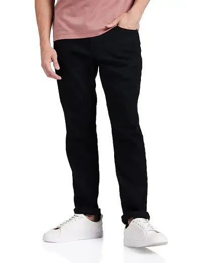 Stylish Solid Low-Rise Jeans For Men