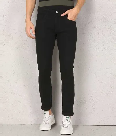Star4well Men Black Slim Fit Jeans