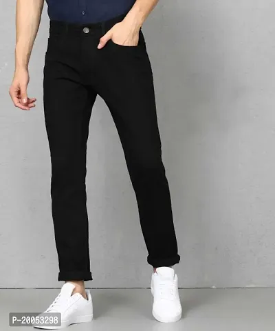 Star4well Men Black Slim Fit Jeans