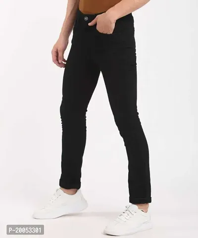 Star4well Men Black Slim Fit Jeans