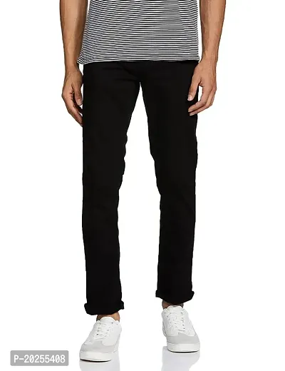 Star4well Men Black Slim Fit Jeans