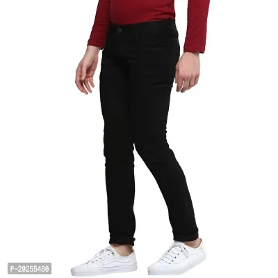 Star4well Men Black Slim Fit Jeans-thumb0