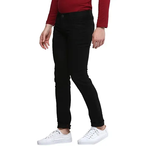 Stylish Solid Low-Rise Jeans For Men