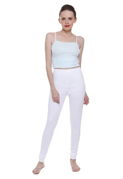 Flexica Women's Lycra Ankle Length Legging Free size - Colour (white)