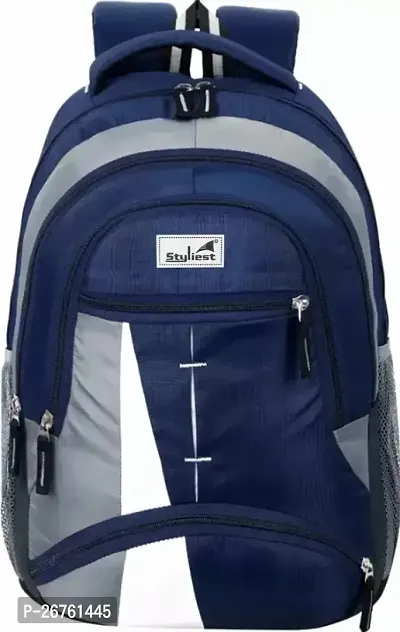 Trendy Medium 30 L Backpack Laptop School College and Office Bag Blue-thumb0