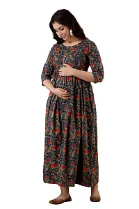 Silakiva Women's Maternity Dress, Side Zipper Dress for Pregnant Ladies, Women Breast Feeding Dress for Nursing Pre and Post Pregnancy-thumb3
