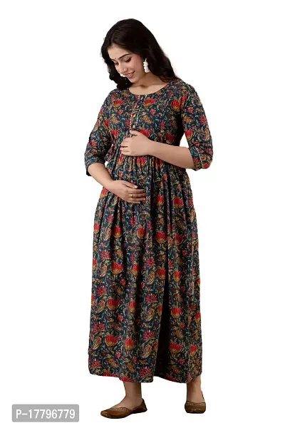 Silakiva Women's Maternity Dress, Side Zipper Dress for Pregnant Ladies, Women Breast Feeding Dress for Nursing Pre and Post Pregnancy-thumb4