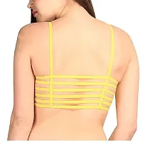 SPIRIT BEAUTY Designer Stylish Comfortable Regular 6 Straps Bra for Women's and Girls Set of 2 (Size 26 to 32)(Baby Pink  Yellow)-thumb2