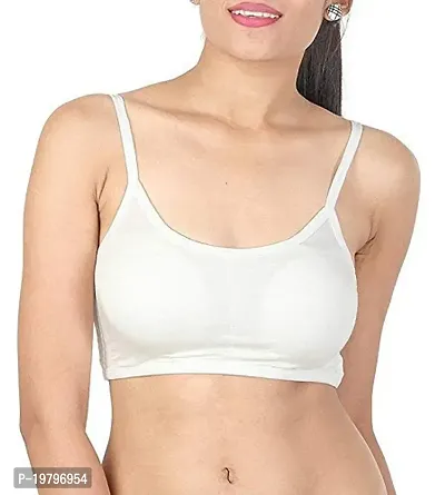 SPIRIT BEAUTY Girls' Cotton  Polyester Lightly Padded, with Removable Pads Non-Wired Bralette Bra Pack of 3 - (White, Free)-thumb3