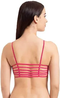 SPIRIT BEAUTY Women 6 Straps Padded Bra Dark Pink-thumb1