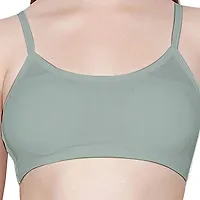 Spirit Beauty Women's Cotton Lightly Padded Wire Free Sports Bra Pack Of 3 _Color: Grey-thumb4