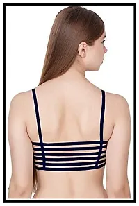 SPIRIT BEAUTY Designer Stylish Comfortable Regular 6 Straps Bra for Women's and Girls Set of 2 (Size 26 to 32)(Blue)-thumb2