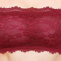 SPIRIT BEAUTY Women's Cotton Lightly Padded, with Removable Pads Regular Strapless Bra - Maroon-thumb3