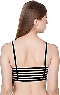 SPIRIT BEAUTY Women Synthetic Padded Non-Wired Bra Pack of 2 (Pink  Black, Free)-thumb1