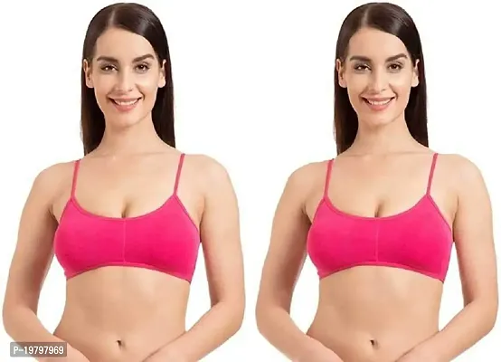 SPIRIT BEAUTY Women 6 Straps Padded Bra Dark Pink-thumb0