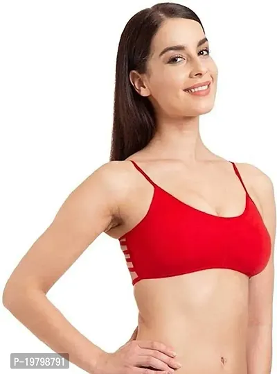 Spirit BEAUTYWomen Synthetic Lightly Padded Non-Wired Bralette Bra (Red  Pink Free Size)-thumb4