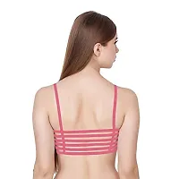 SPIRIT BEAUTY Women's Cotton Lightly Padded with Removable Pads Wire Free Sports Bra (SPCPBM_230_Purple, Pink and Sky Blue_Free Size)-thumb4