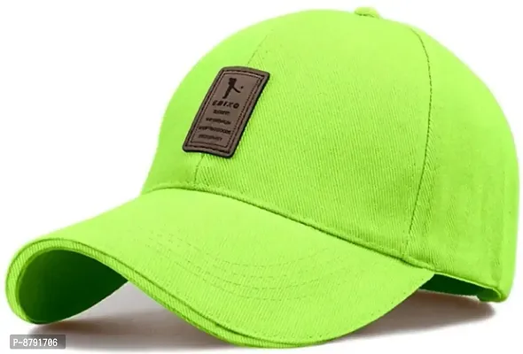 Solid Plain Unisex Cotton caps Free Size Adjustable Casual Look Stylish Cap-thumb0
