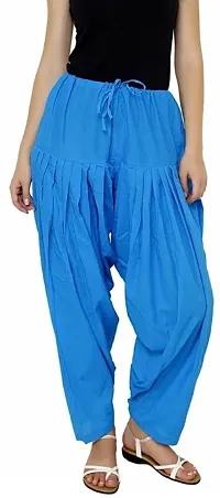 kalpit creations Women's Regular Fit Cotton Patialas & Pyjamas Separates (kalpit_semi-patiyala_Multicolor_Free Size)