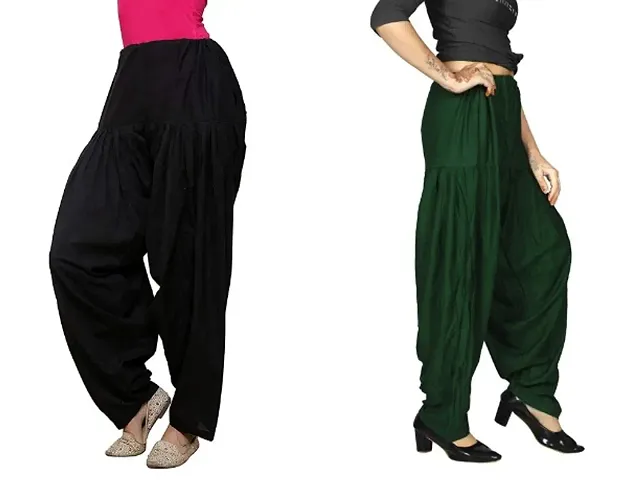 Classic Solid Salwars for Women, Pack of 2