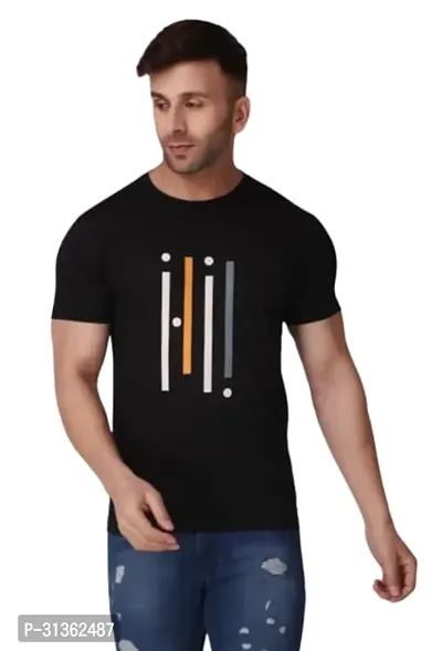 Stylish Cotton Blend Striped Tshirt for Men-thumb0