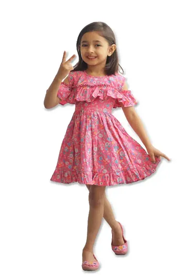 Girls Knee Length Party Dress/ Frock